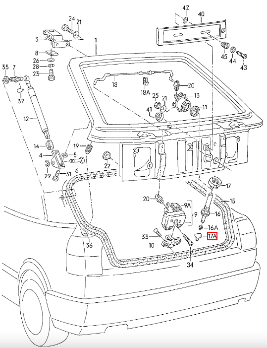 VW Corrado Pressure Plate Clip Black 535827769 — view 4