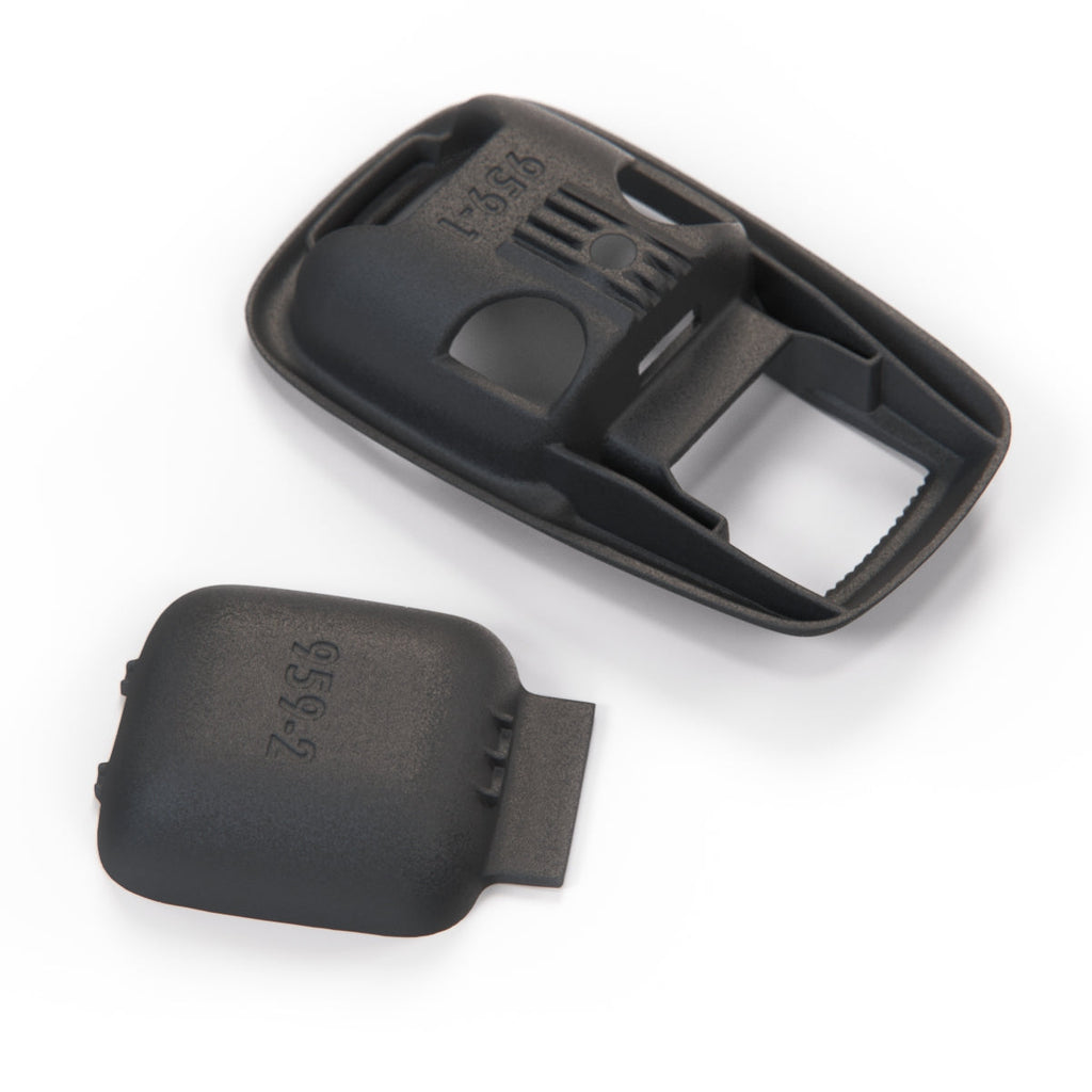 VW Door Pull Latch Cover Plate & Finger Cup Black 111837239B — view 4