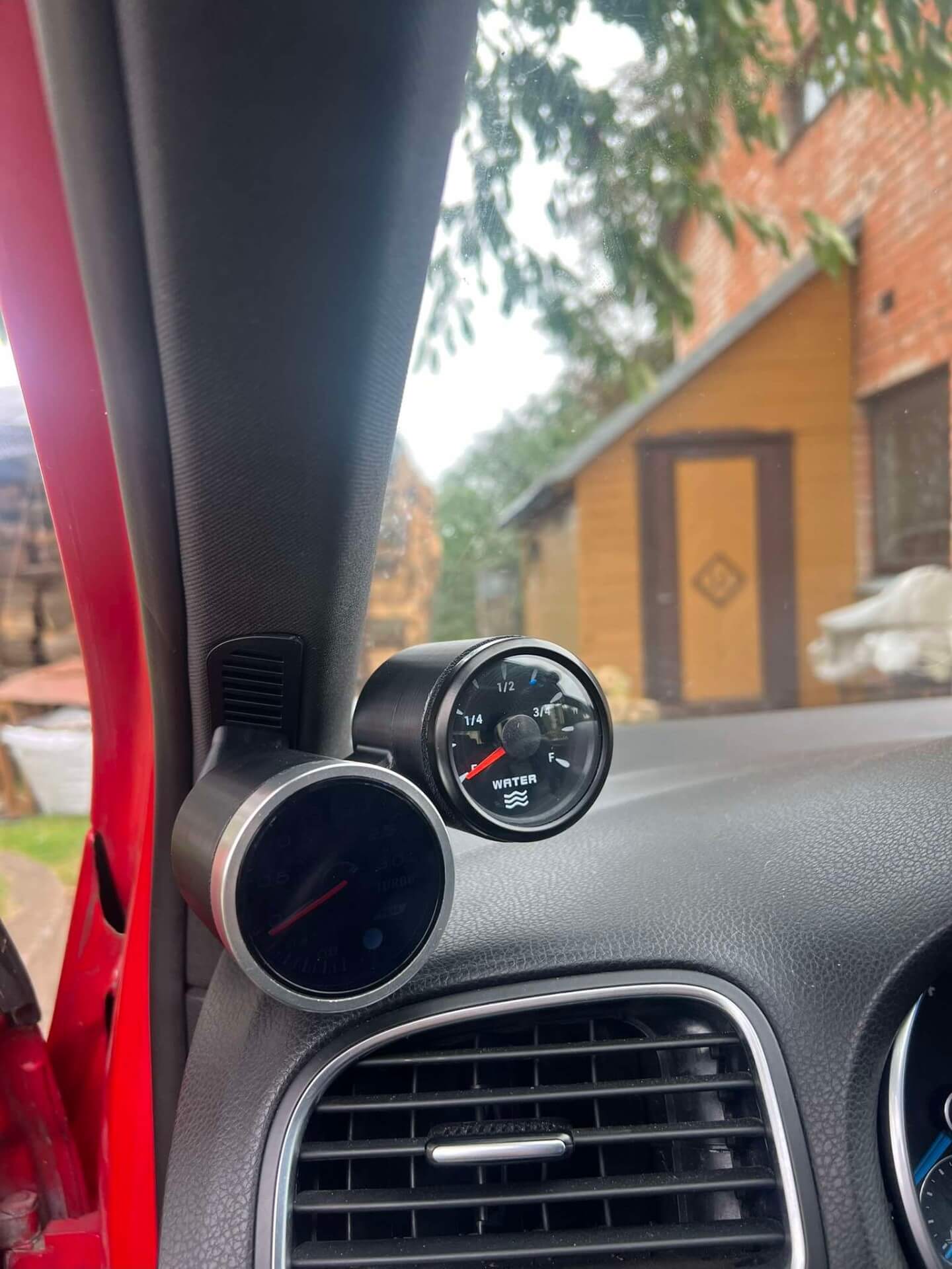 Volkswagen Golf Mk6 GTI R Pillar Gauge Pod Single or Double 52mm Black — view 7