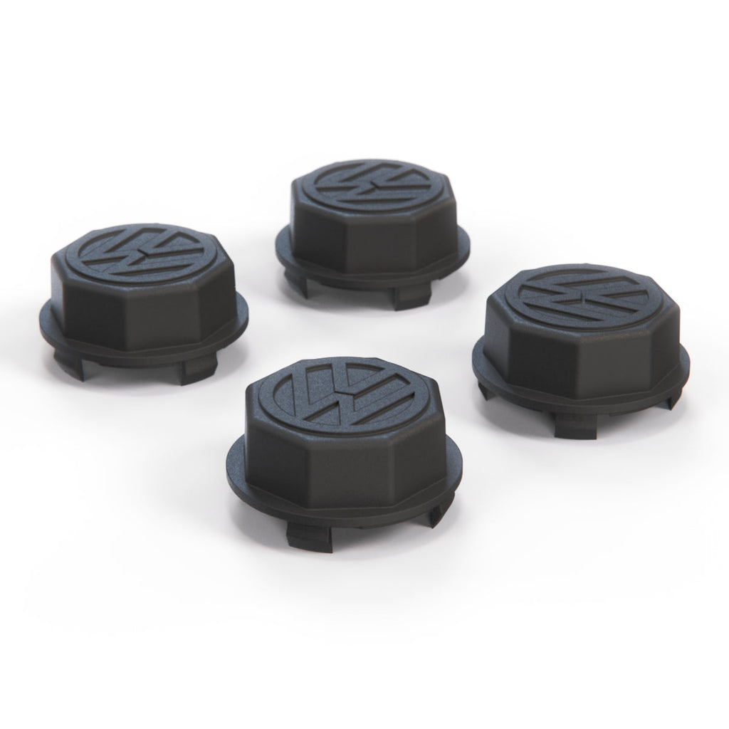 VW Hub Cap 51mm Set Of 4 Black 111601171 — view 2