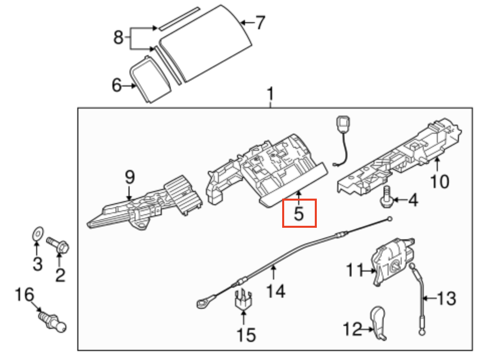 VW New Beetle Convertible Cover Flaps Ears Swivel Element Small Set Of 2 1YO871350B / 1YO871349B — view 4