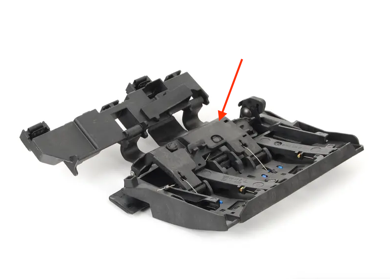 Volkswagen New Beetle Convertible Swivel Element for Soft Top Flap - Black - Left or Right - 1Y0871349B / 1Y0871350B — view 2