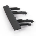 Volkswagen New Beetle Holder Convertible Repair Kit for Soft Top Flap - Black - Left or Right - 1Y0871349B / 1Y0871350B — view 2