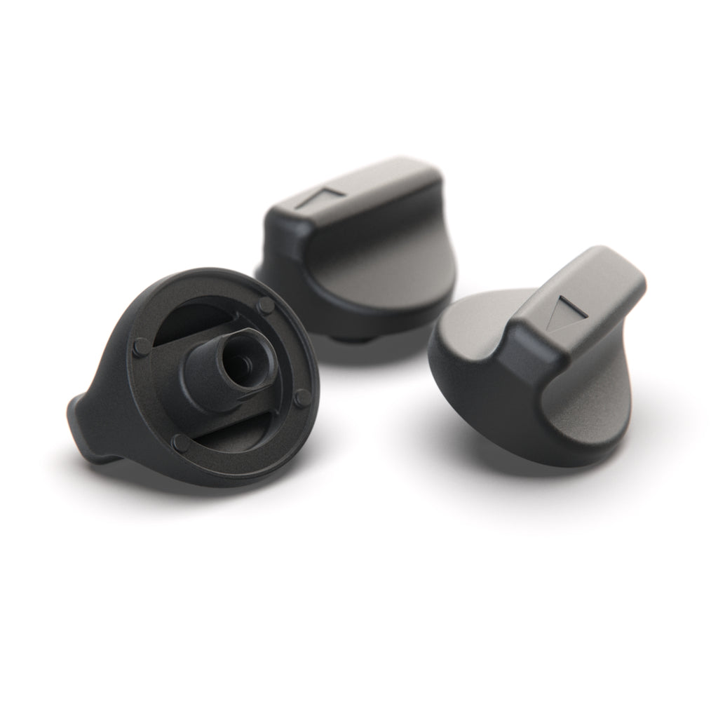 Mercedes-Benz W123 Knob Heater Operation Set of 3  A1238300485 / A1238200192 — view 2