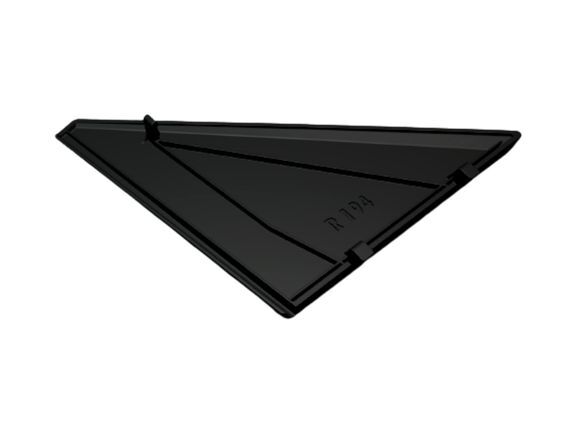 Mercedes W126 C126 Door Mirror Triangle Cover (SEC Right) - Black (A1267251411) — view 2