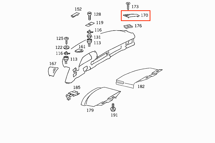 Mercedes W126 Front Speaker Cover - Right or Left (A1266806739 / A1266806639) — view 5