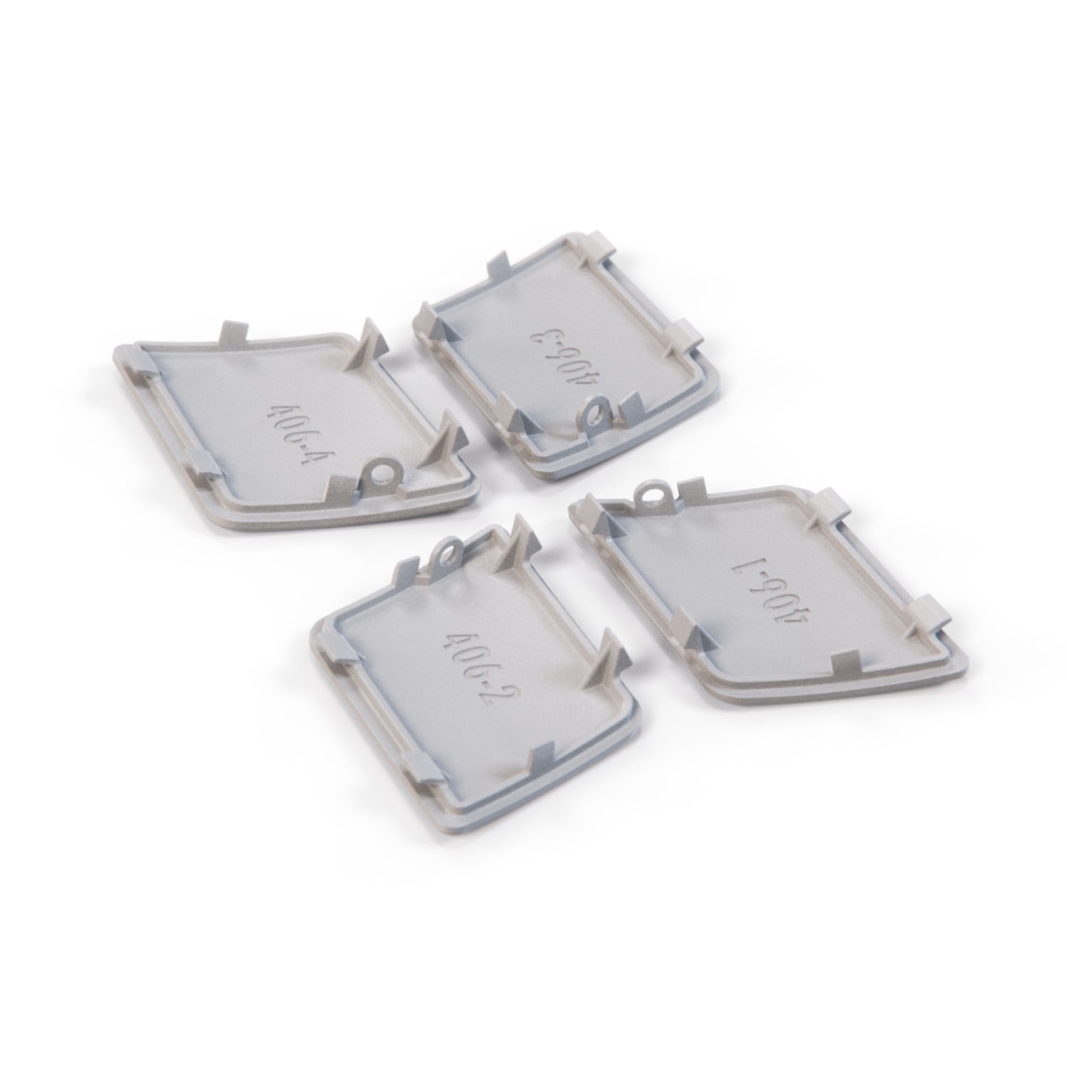 Mercedes W126 Side Rocker Jack Cover Cap Trim Set of 4 - Primed (A1266980130 / A1266980230 / A1266980330 / A1266980430) — view 2