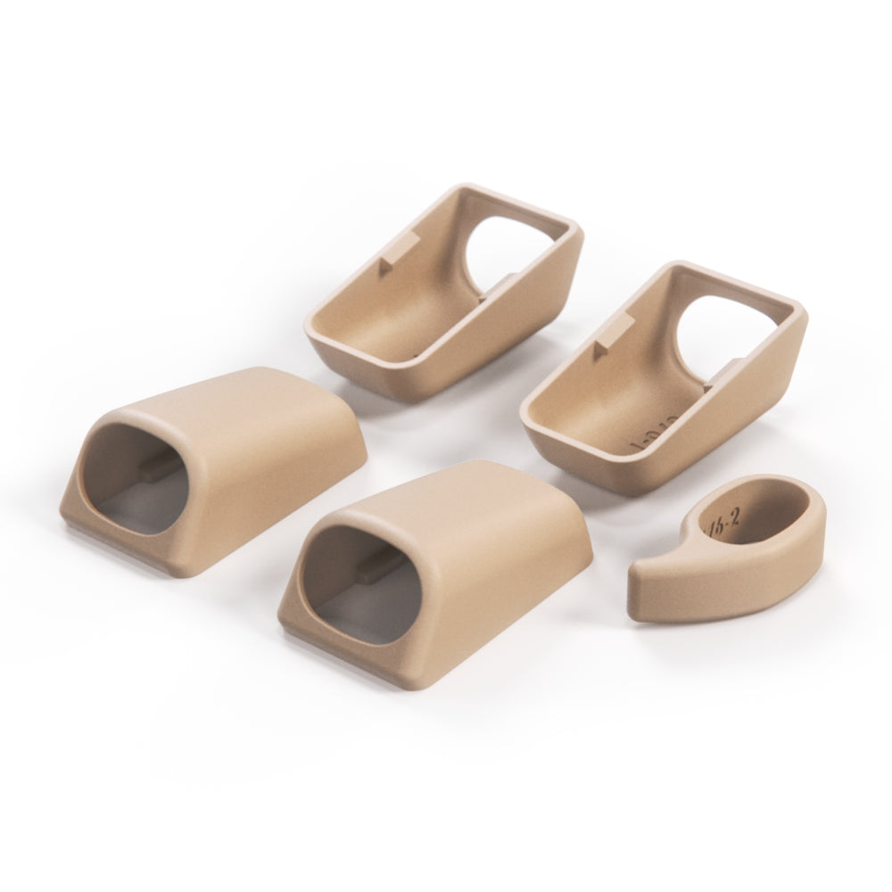 Mercedes W140 / C140 Front & Rear Interior Roof Grab Handle Cover Set - 1 Side (A1408100651 / A1408100851) — view 6