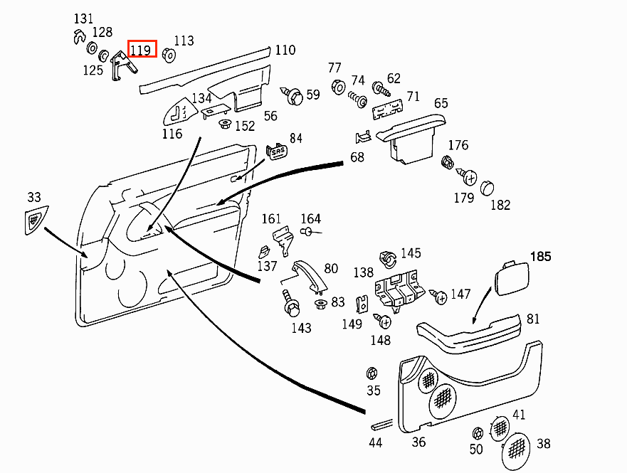 Mercedes W140 Repair Kit Power Plate Seat Adjustment Switch Clip Left or Right (A1407201911 / A1407202011) — view 4