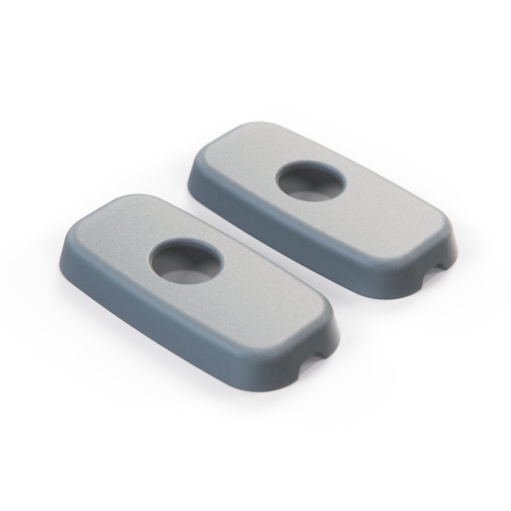 Mercedes W140 Sun Visor Mount End Cap Trim Set (A1408102310 / A1408102410) — view 4