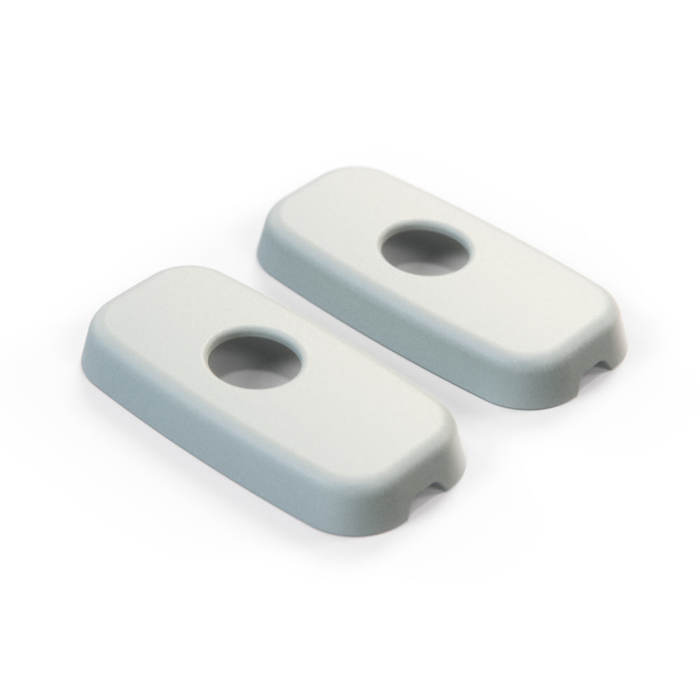 Mercedes W140 Sun Visor Mount End Cap Trim Set (A1408102310 / A1408102410) — view 5