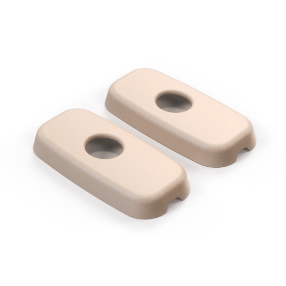 Mercedes W140 Sun Visor Mount End Cap Trim Set (A1408102310 / A1408102410) — view 6