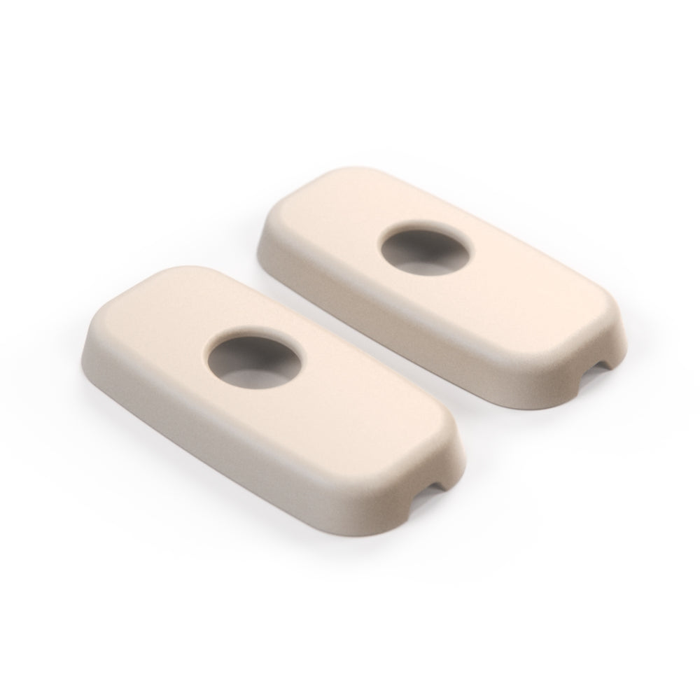 Mercedes W140 Sun Visor Mount End Cap Trim Set (A1408102310 / A1408102410) — view 7