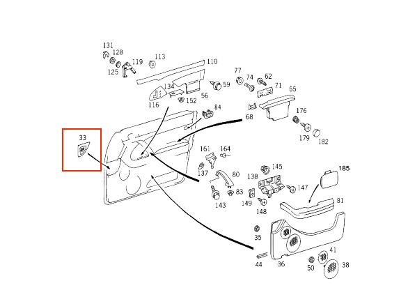 Mercedes W140 Vent Nozzle Air Trim Cover Left or Right (A1407270588 / A1407270688)