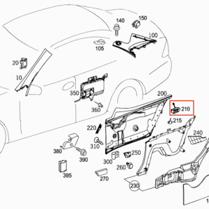 Mercedes W209 CLK Door Card SRS Airbag Symbol Cover Trim (A2097270088) - All Colours — view 3